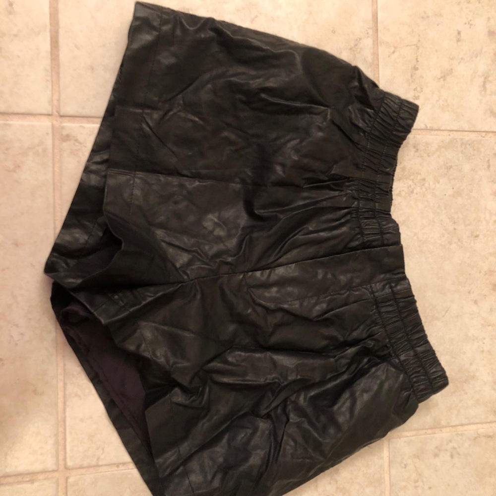 Pleather shorts